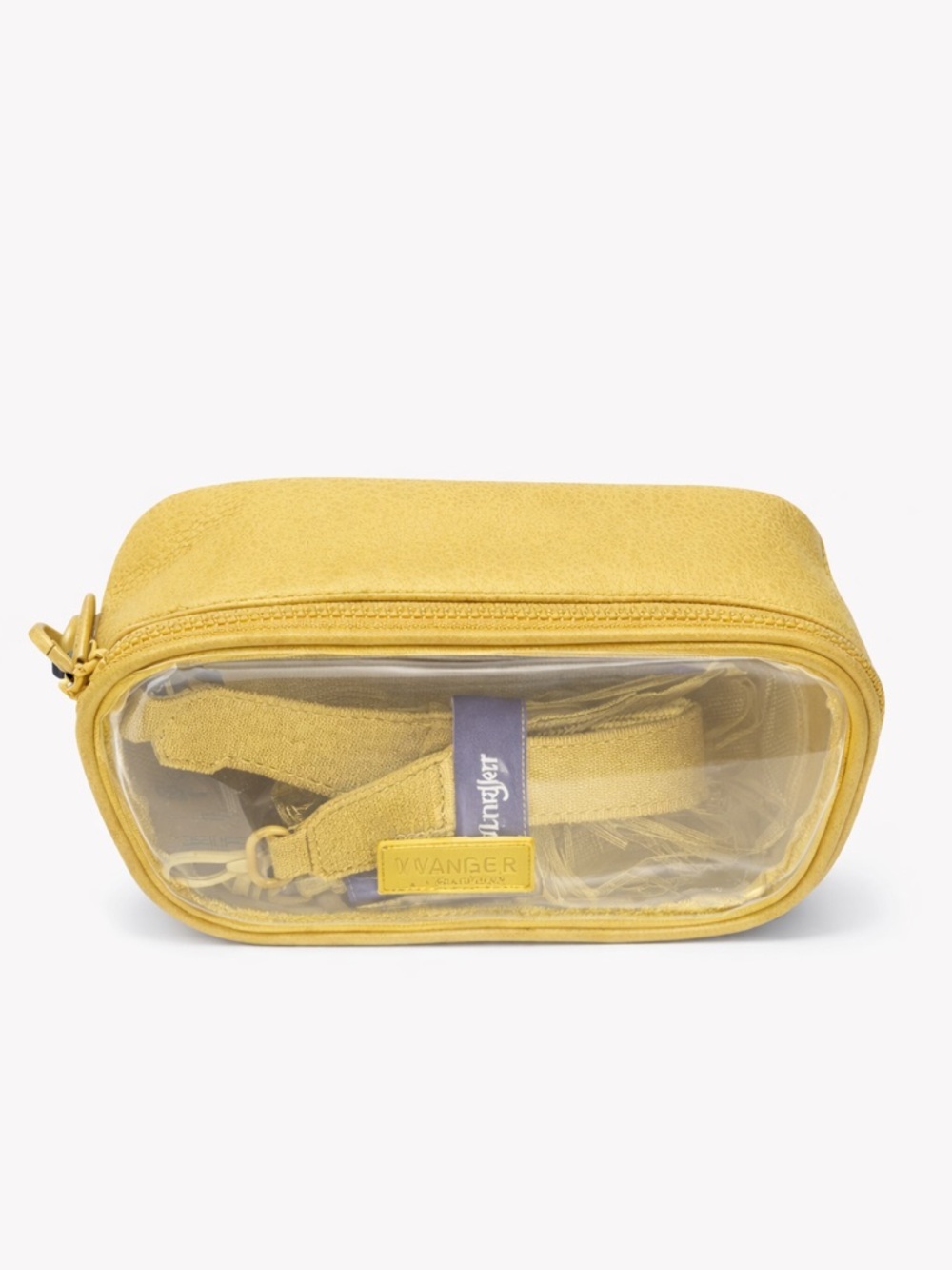 🆕 Wrangler Clear Crossbody Stadium/Concert, MakeUp, Toiletry, Travel Bag Yellow - Picture 1 of 4